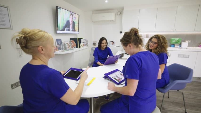 Berkshire Aesthetics clinical team in a training session